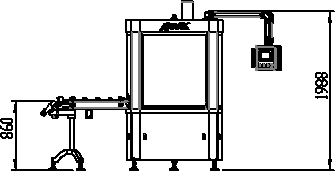 Figure 28 - Machine Dimensions of AFPAK Coffee capsule filling machine