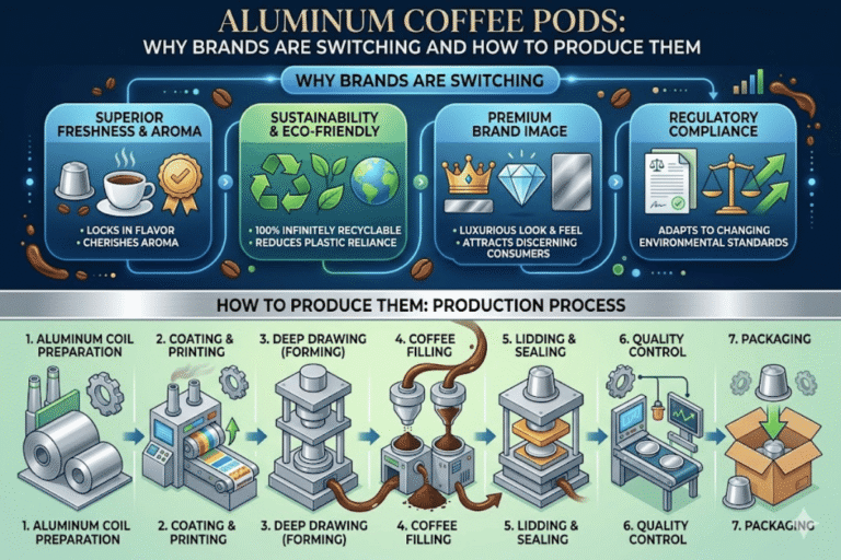 Cápsulas de café de aluminio Por qué están cambiando las marcas y cómo producirlas