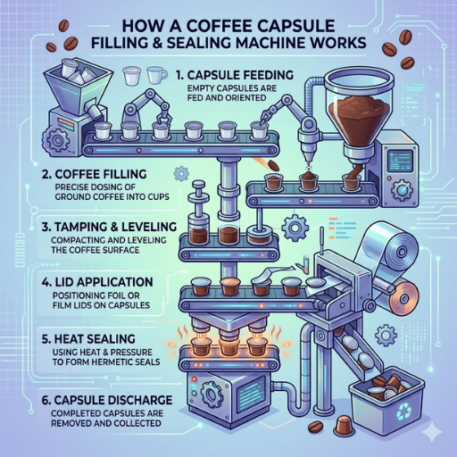 How a Coffee Capsule Filling and Sealing Machine Works