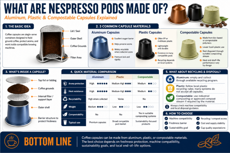 ¿Qué son las cápsulas Nespresso hechas de aluminio y plástico? & Cápsulas compostables explicadas