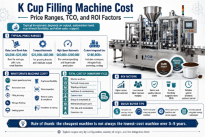 K Cup Filling Machine Cost: Price Ranges, TCO, and ROI Factors