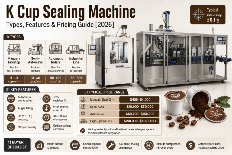 K Cup Sealing Machine: Types, Features & Pricing Guide [2026]
