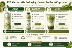 RTD Matcha Latte Packaging: Cans vs Bottles vs Cups (2026)