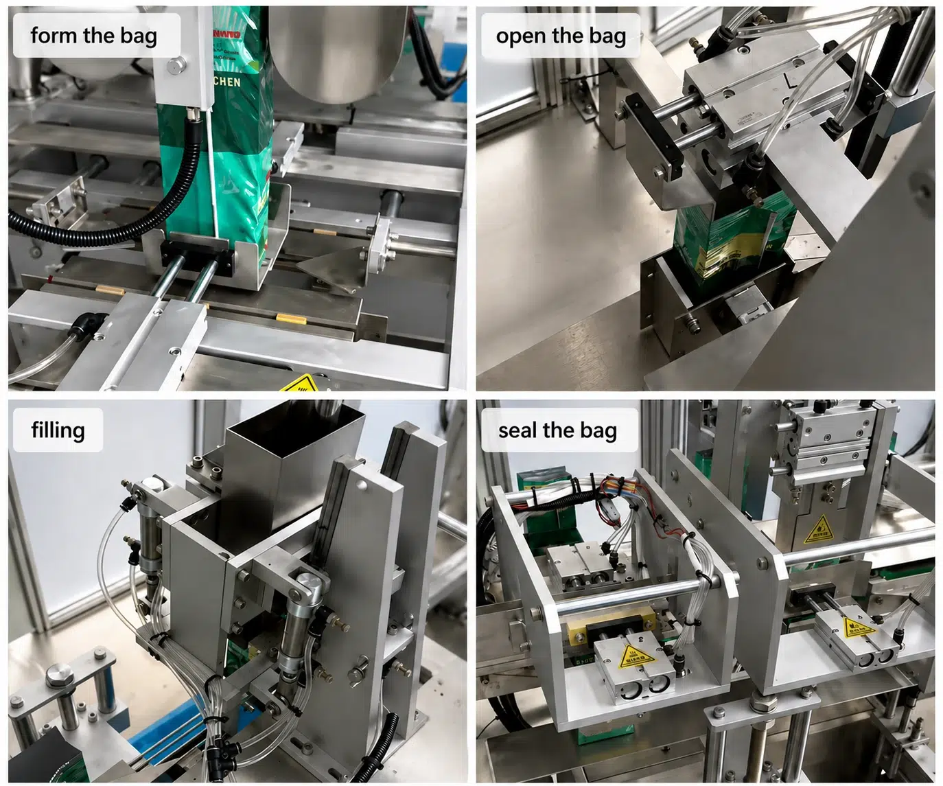 Film roll, bag former and sealing system on the AF-VP500 packing line