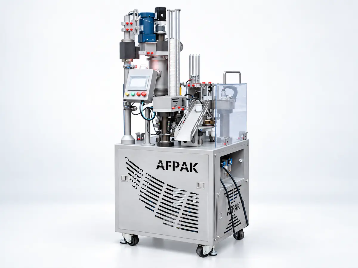 Machine automatique de remplissage et de scellement de capsules Nespresso linéaire compatible Nespresso AFPAK YM40