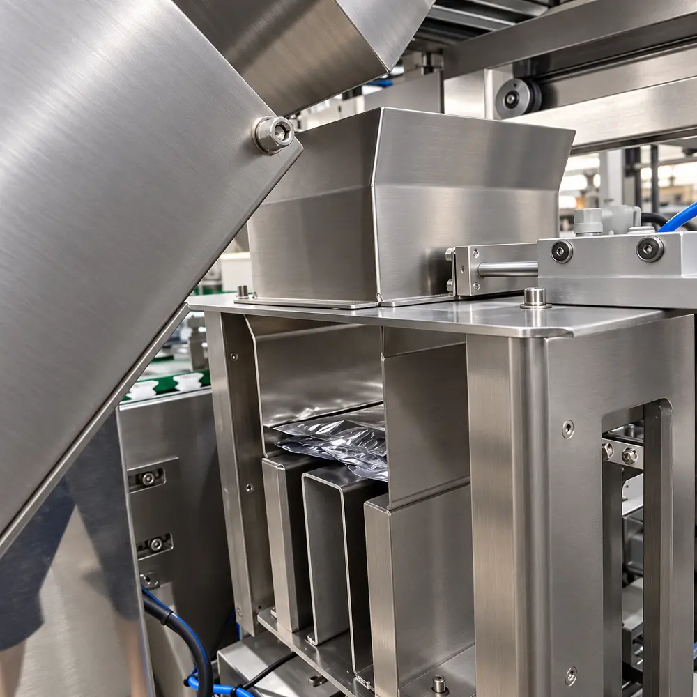 Drip coffee bag receiving and rotation system of the XKL18010 line