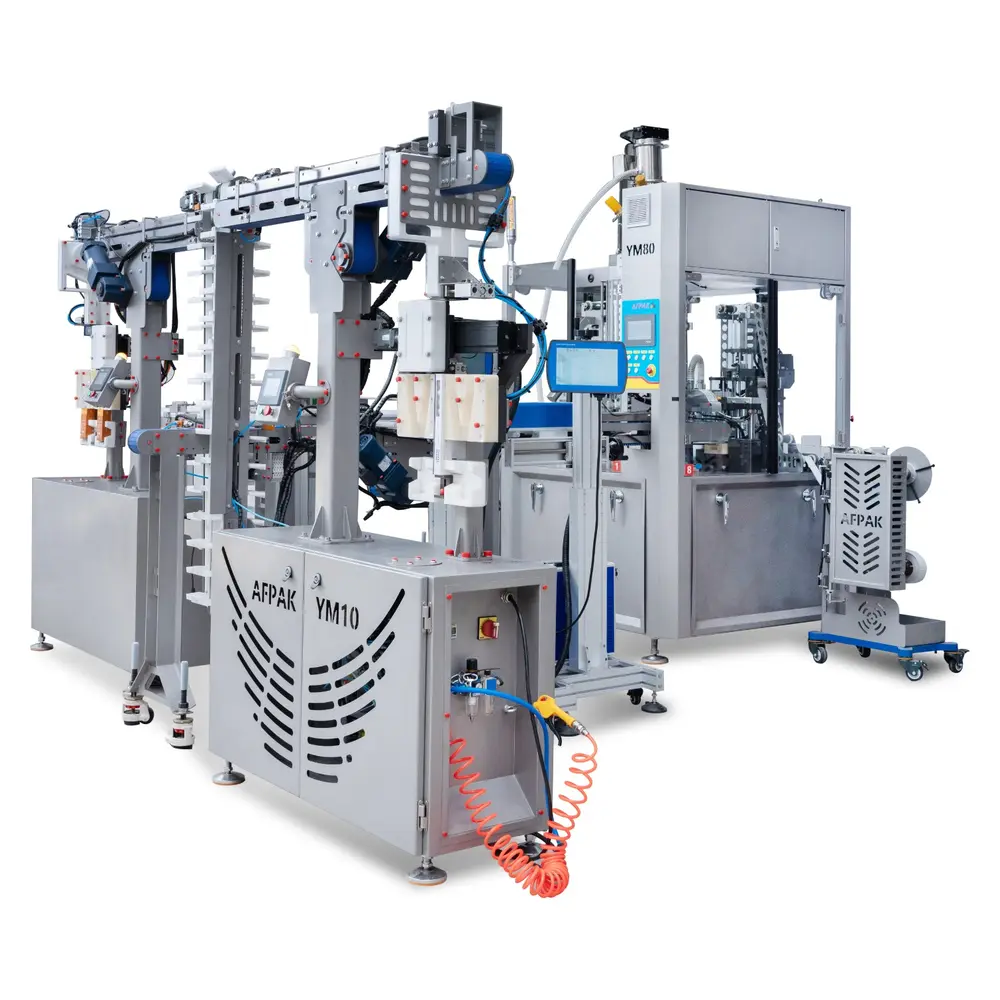 One Filling Machine + Two YM10 Cartoners